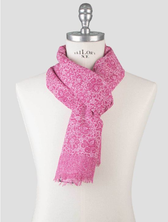 Isaia Isaia Pink Cotton Linen Scarf Pink 000