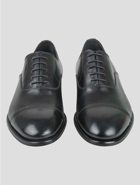 Isaia Isaia Black Leather Black Shoes Black 001