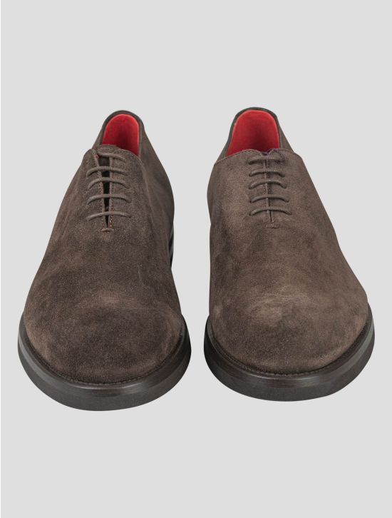 Isaia Isaia Brown Leather Suede Dress Shoes Brown 001