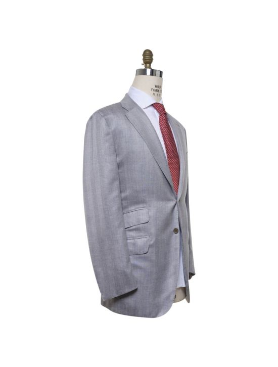Kiton KITON Gray Cashmere Linen Silk Blazer Gray 001