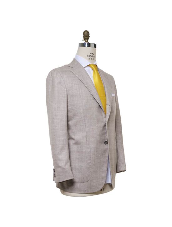 Kiton KITON Gray Cashmere Fleece Wool Silk Linen Blazer Gray 001