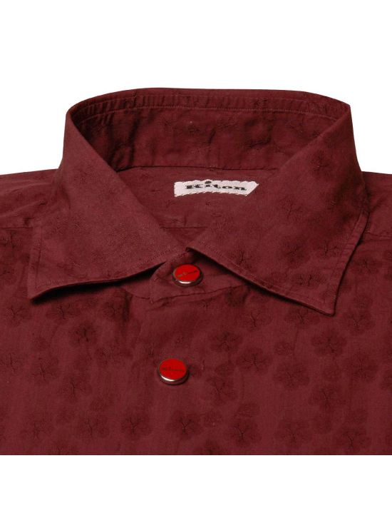 Kiton KITON Burgundy Cotton Shirt Burgundy 001