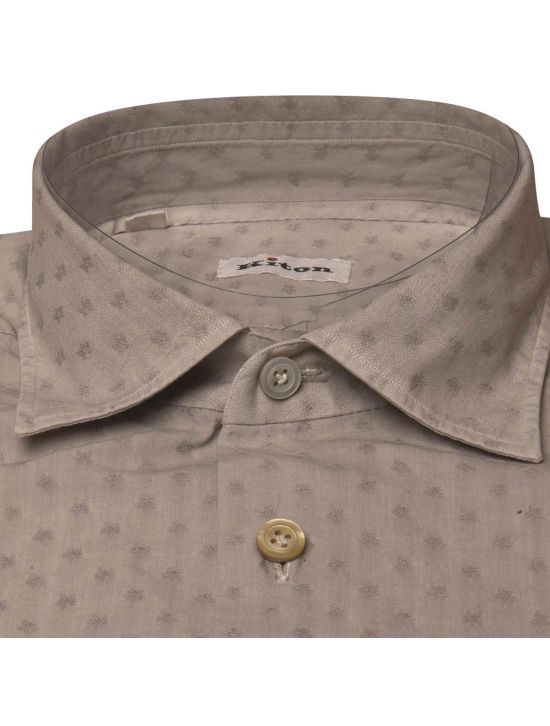 Kiton KITON Gray Cotton Shirt Light Gray 001