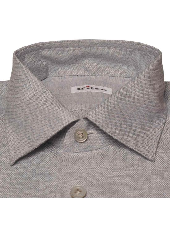 Kiton KITON Gray Hemp Cotton Shirt Gray 001