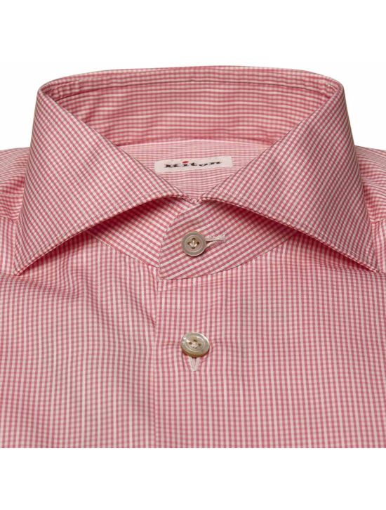 Kiton KITON Pink White Cotton Shirt Pink/White 001