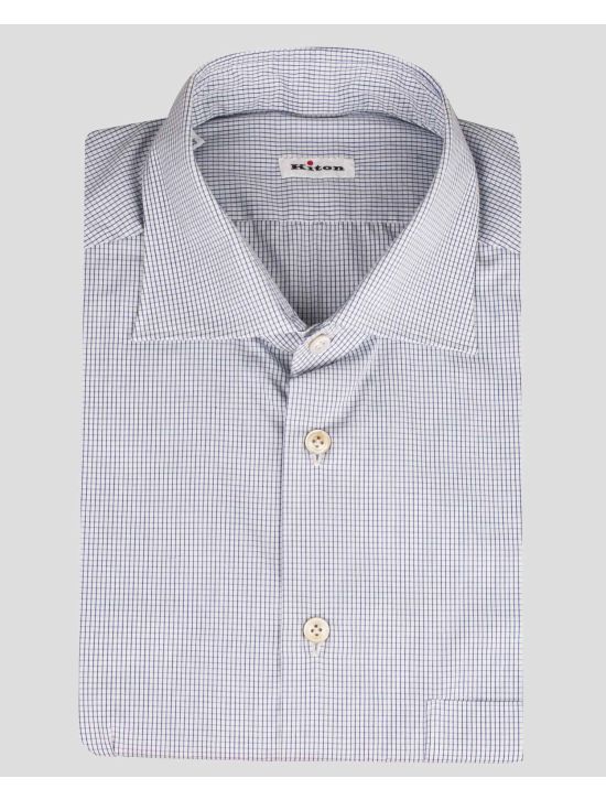 Kiton KITON Blue White Cotton Shirt Blue/White 000