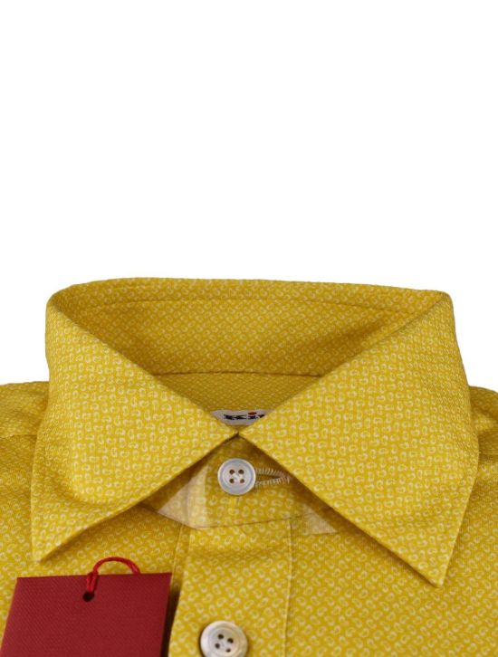 Kiton Kiton Yellow White Cotton Sweater Polo Yellow-White 001