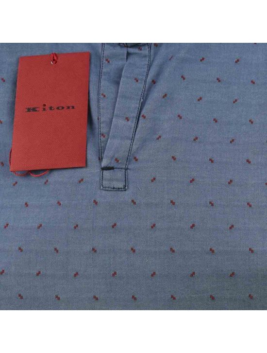 Kiton Kiton Red Blue Cotton Shirt Red / Blue 001