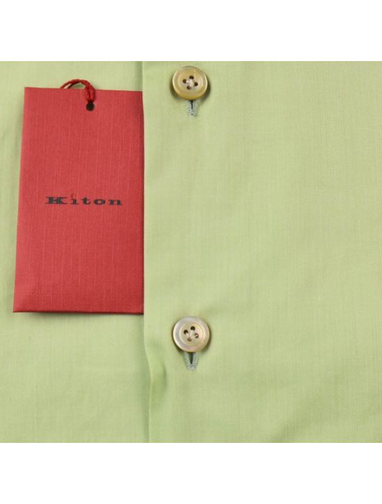 Kiton Kiton Green Cotton Shirt Green 001