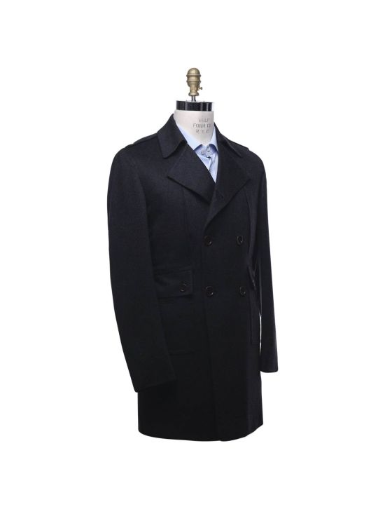 Kiton KITON Gray Double Breasted Cashmere Coat Gray 001