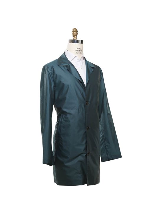 Kiton KITON Green Pl Silk Packable Rain Coat Green 001