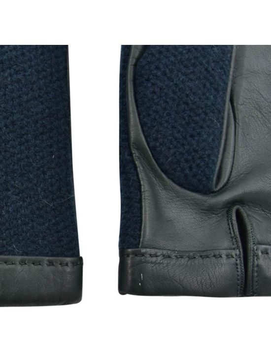 Kiton KITON Green Leather Cashmere Gloves Green 001