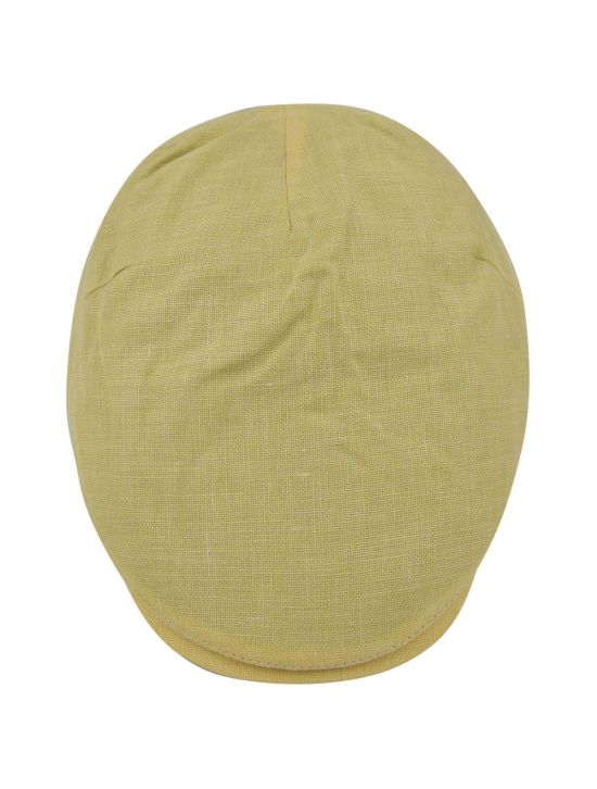 Kiton KITON Yellow Cashmere Linen Silk Flat Cap Yellow 001