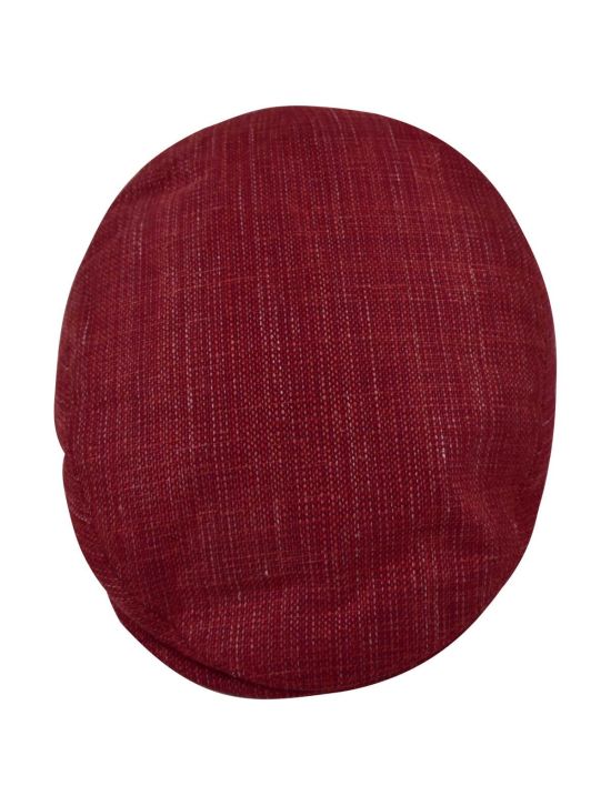 Kiton KITON Red Cashmere Silk Linen Flat Cap Red 001