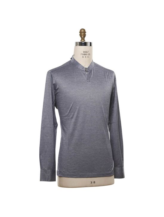 Kiton KITON Gray Cotton Sweater Polo Gray 001