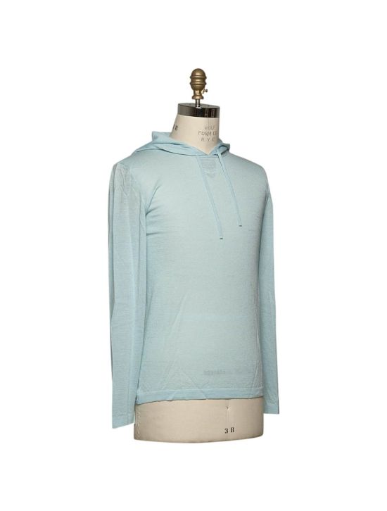 Kiton KITON Light Blue Cashmere Silk hemp Sweater Light Blue 001