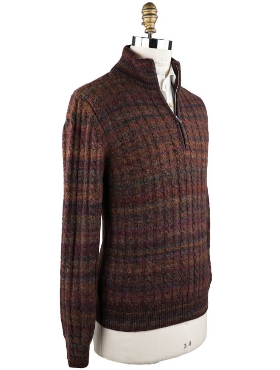 Kiton Kiton Multicolor Cashmere Sweater Half Zip Multicolor 001