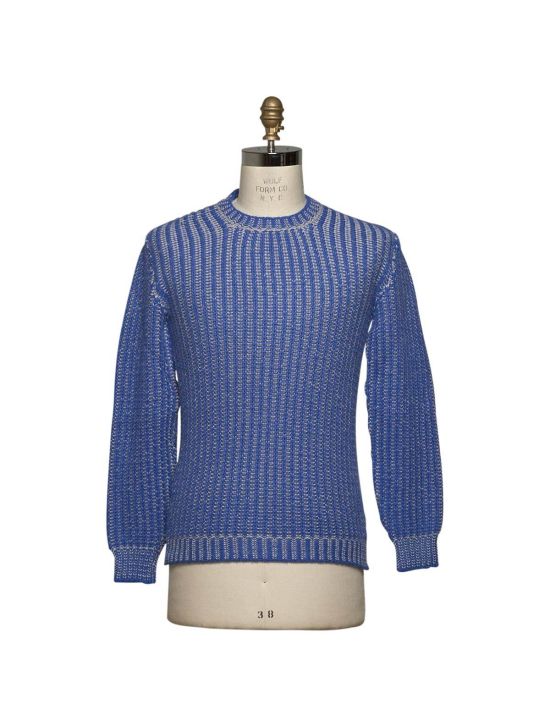 Kiton KITON Blue Gray Cashmere Sweater Crewneck Blue/Gray 000