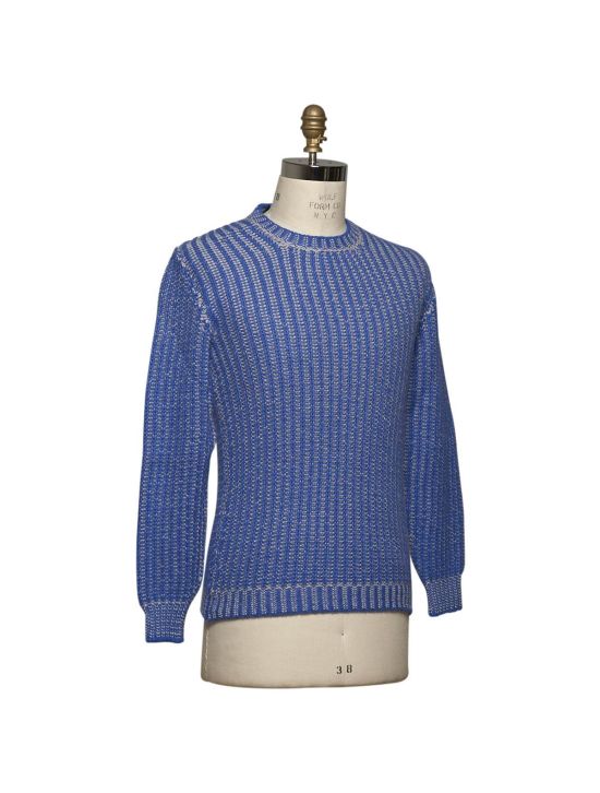 Kiton KITON Blue Gray Cashmere Sweater Crewneck Blue/Gray 001