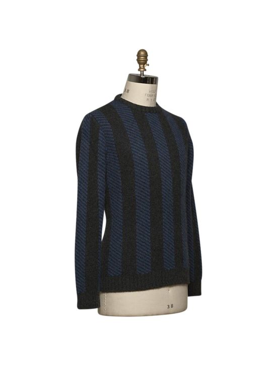 Kiton KITON Blue Gray Cashmere Sweater Crewneck Blue/Gray 001