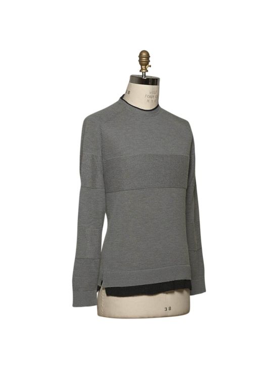 Kiton KITON Gray Cashmere Silk Sweater Crewneck Gray 001