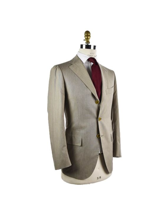 Cesare Attolini CESARE ATTOLINI Beige Cotton Silk Suit Beige 001