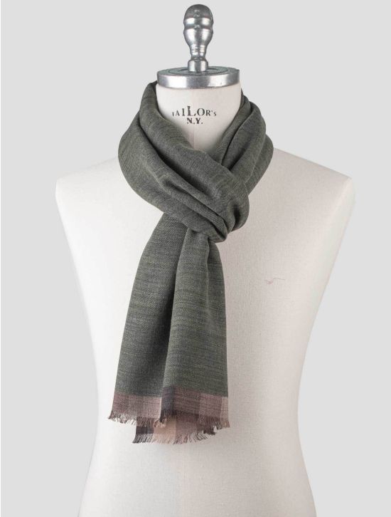 Isaia Isaia Green Csshmere Virgin Wool Scarf Green 000