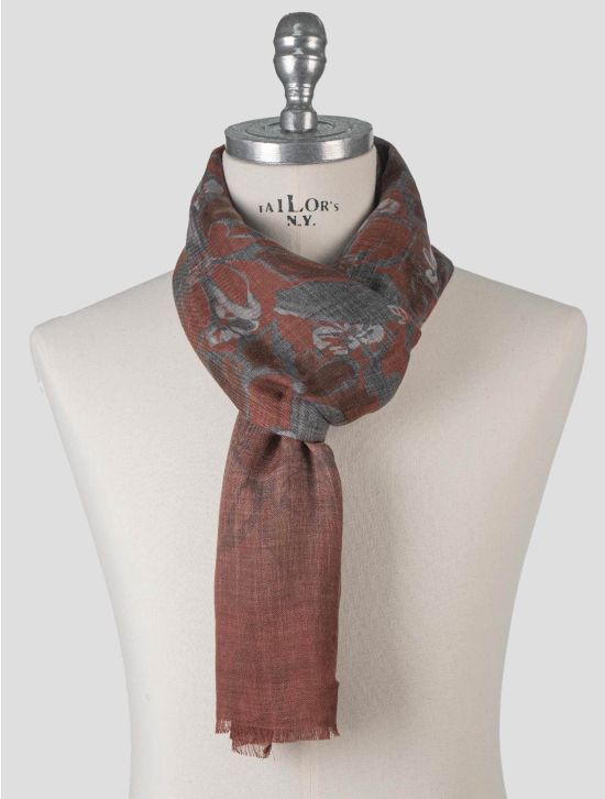 Isaia Isaia Brown Cashmere Scarf Multicolor