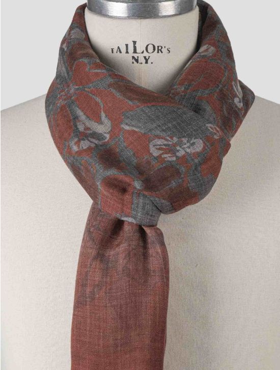 Isaia Isaia Brown Cashmere Scarf Multicolor