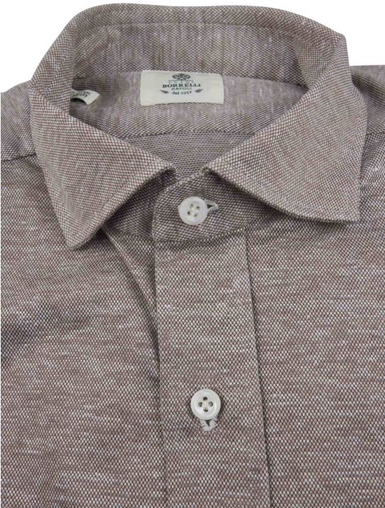 Luigi Borrelli Luigi Borrelli Brown Cotton Shirt Brown 001