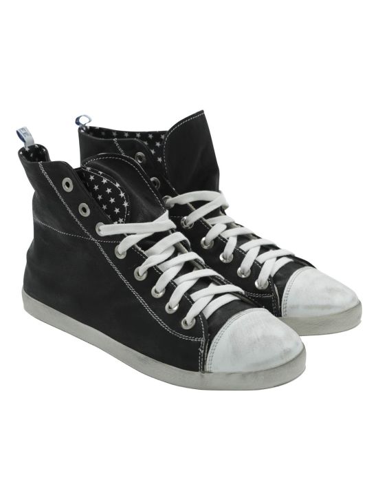FEFÈ Glamour Pochette Fefè Black White Leather Sneakers Blach/White 000
