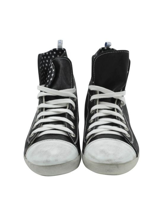 FEFÈ Glamour Pochette Fefè Black White Leather Sneakers Blach/White 001