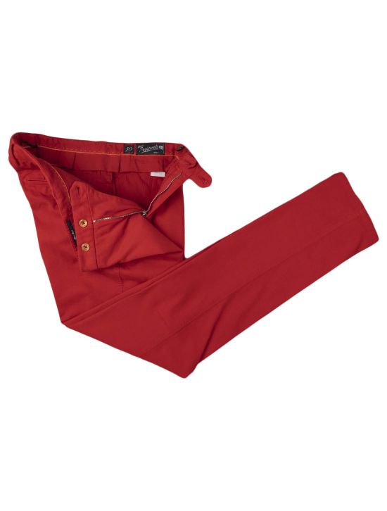Marco Pescarolo Marco Pescarolo Red Cotton Silk Ea Pants Red 001