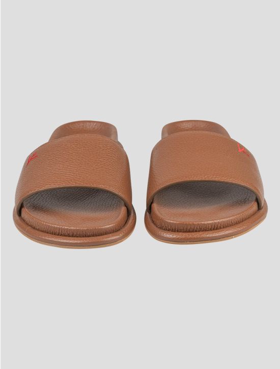Isaia Isaia Brown Leather Sandals Brown 001