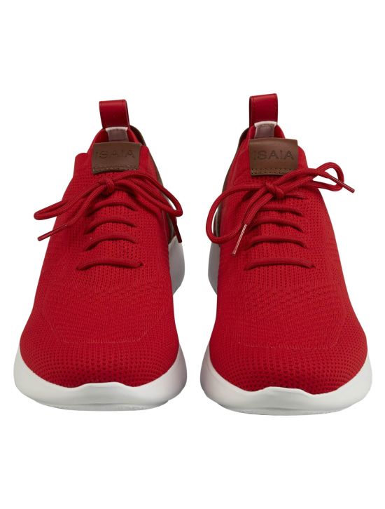 Isaia Isaia Red Cotton Sneaker Red 001
