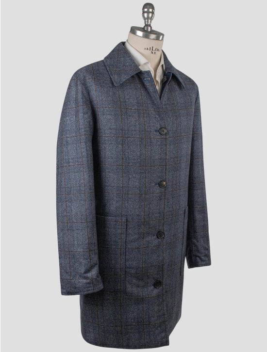 Isaia Isaia Gray Wool Pa Reverse Overcoat Multicolor 001