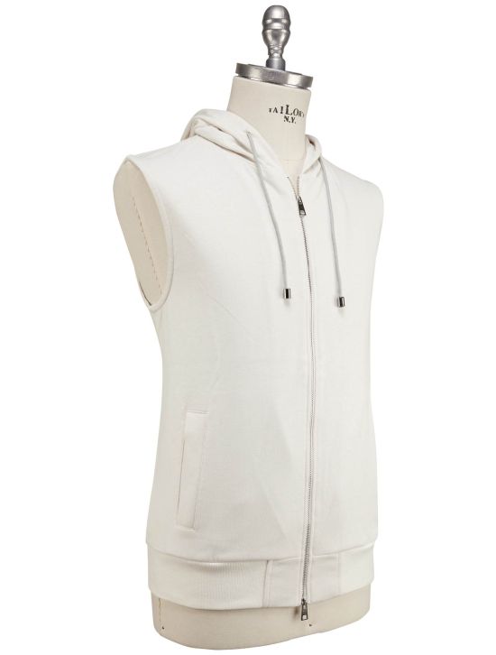 Luigi Borrelli Luigi Borrelli White Cotton Pa Sweater Full Zip White 001
