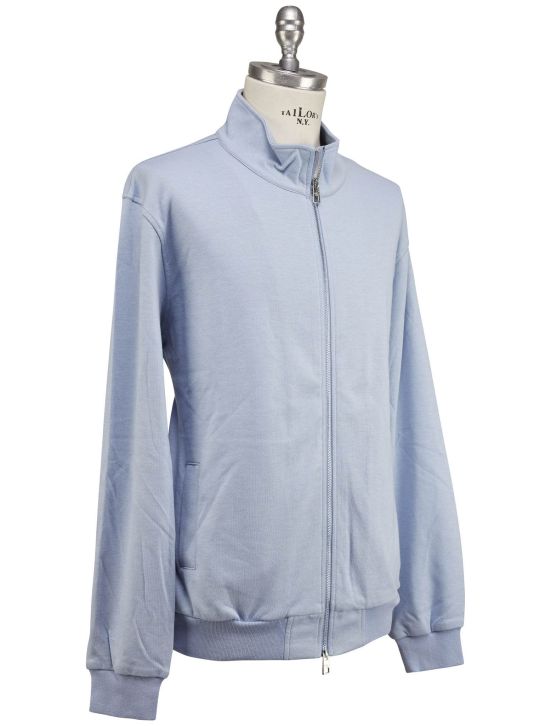 Luigi Borrelli Luigi Borrelli Blue Cotton Pa Sweater Full Zip Blue 001