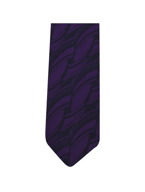Zilli Zilli Violet Black Silk Tie Violet/Black 001