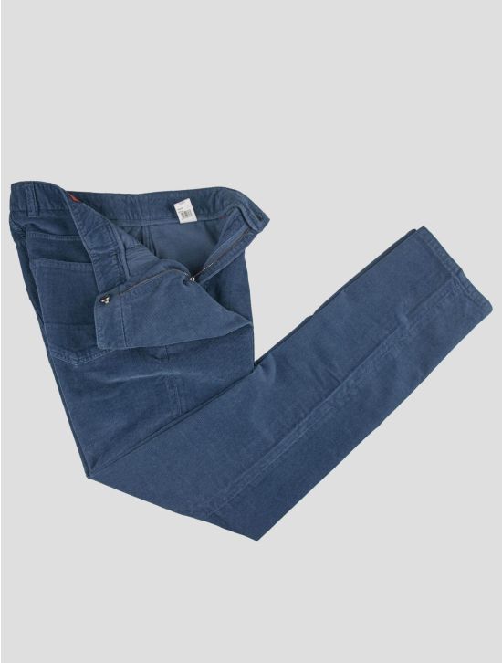Isaia Isaia Blue Cotton Ea Velvet Jeans Blue 001