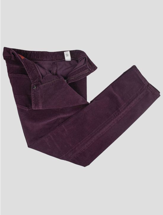 Isaia Isaia Purple Cotton Ea Velvet Jeans Purple 001