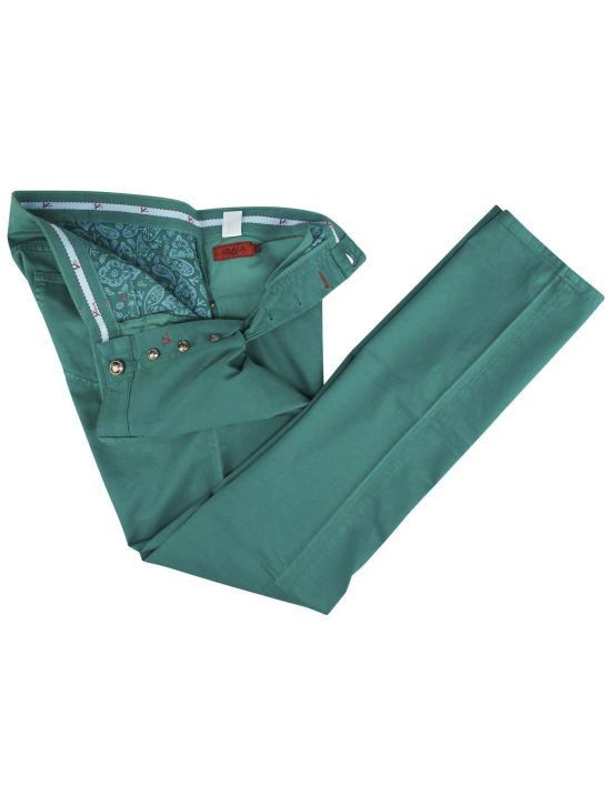 Isaia Isaia Green Cotton Ea Jeans Green 001