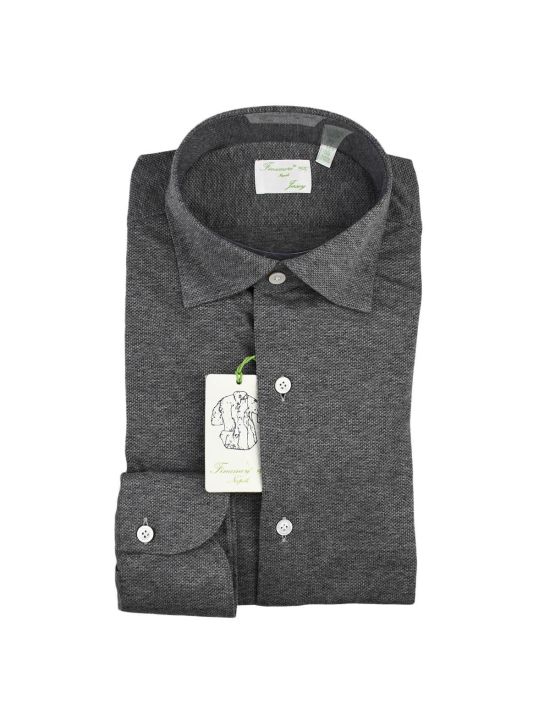 Finamore Finamore Gray Cotton Shirt Gray 000