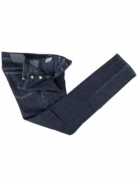 Cesare Attolini Cesare Attolini Dark Blue Cotton Ea jeans Dark Blue 001