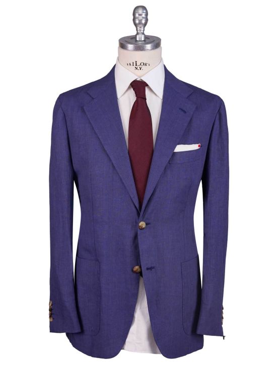 Kiton Kiton Blue Linen Suit Blue 000