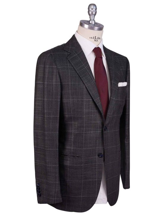 Kiton Kiton Gray Cashmere Silk Suit Gray 001