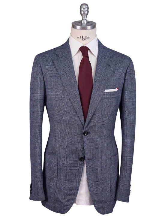 Kiton Kiton Blue Cashmere Linen Silk Suit Blue 000