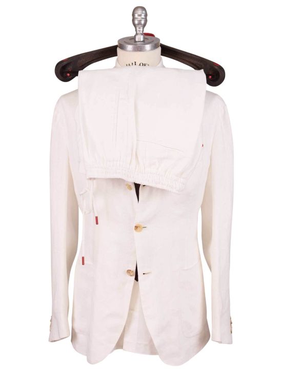 Kiton Kiton White Linen Suit White 001