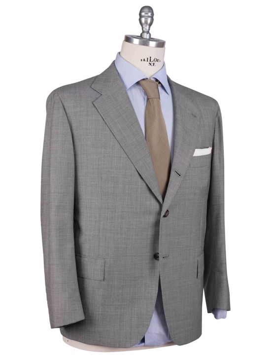 Kiton Kiton Gray Wool 150's Diamante Blu  Suit Gray 001