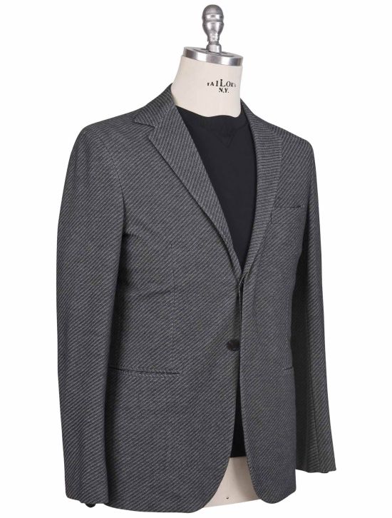 KNT Kiton Knt Gray Cotton Cashmere Silk Suit Gray 001